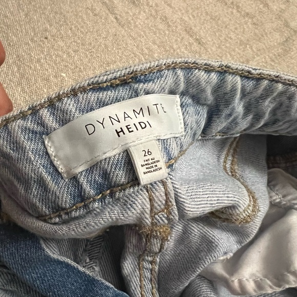 DYNAMITE baggy jeans. HIGH WAISTED - Picture 3 of 5